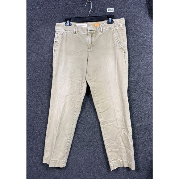 Pilcro and the Letterpress Hyphen Ankle Pants Womens Size 29 Olive Green Stretch - Picture 1 of 8